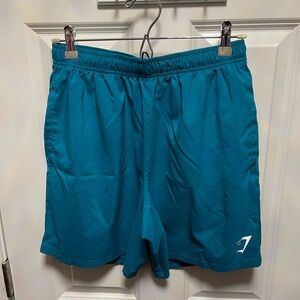 Teal Gymshark Shorts - 7” inseam. Size M. Like New.